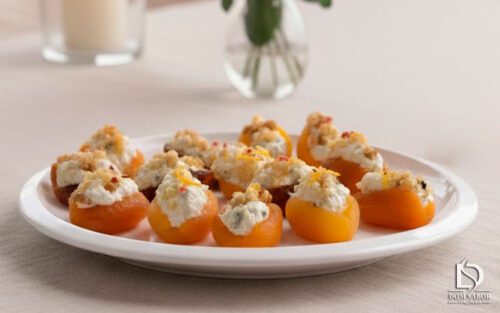 Damasco Recheado com Ricota e Nozes Gourmet